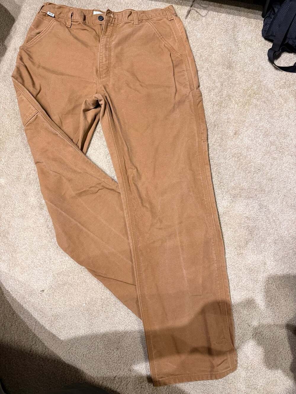 Carhartt FR8229 BRN Flame Resistant Duck Dungaree Fit Work Pants Brown 36x32